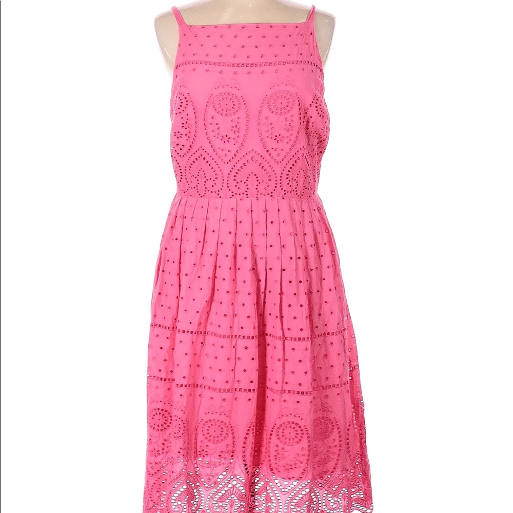 Pink Eyelet Dress - Size 10